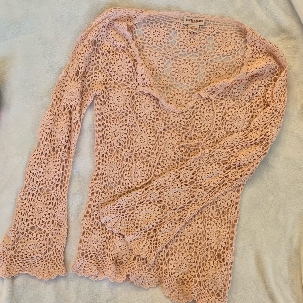 Vintage Guess crochet top